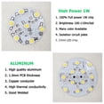 thumbnail image 4 of Panel de placa LED de alta potencia con base de aluminio y radiador, 1/3/5/7/9/12/15/18 W, placa de iluminación de lámpara de bricolaje circular SMD, 4 of 5