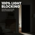 thumbnail image 3 of 100% Blackout Sliding Door Curtains for Doorways, Accordion Doors for Doorway, Magnetic Door Curtain for Bedroom Living Room Doorway Curtain Sets Included Tracks (1Panel, 43W x 79 L, Black), 3 of 17