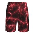 thumbnail image 6 of Kdxio Red Line Pattern Mens Casual Shorts - Drawstring Summer Beach Sports Shorts for Men, 6 of 9
