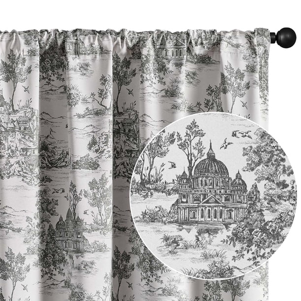Cortinas opacas Jinchan 95% para dormitorio, 160 x 160 cm