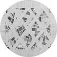 thumbnail image 1 of Ahgly Company Indoor Round Solid Gray Modern Area Rugs, 6' Round, 1 of 1