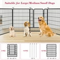 thumbnail image 5 of Jhsomdr Dog Playpen Outdoor 14 Panels 40" Height Heavy Duty Metal Dog Fence Puppy Playpen with Doors for Large/Medium/Small Dogs Indoor Pet Fence Exercise Dog Pen for RV, Camping, Yard, 5 of 8