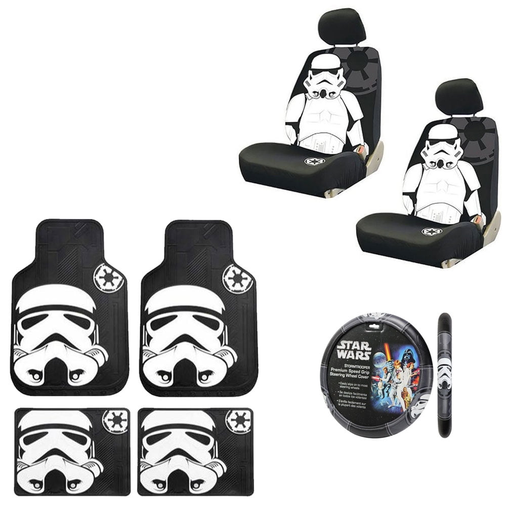 Star Wars Storm Trooper 2 Front Vinyl Floor Mats And Rear Star Wars Storm Trooper 2 Front Vinyl Floor Mats And Rear With Seat Covers Plus Wheel Cover Com