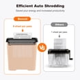 thumbnail image 4 of Bonsaii Paper Shredder for Home Use, 6 Sheet Strip Cut Small Paper Shredder Without Basket for Home Office, Portable Shredder Extendable Arm Design w, 4 of 8