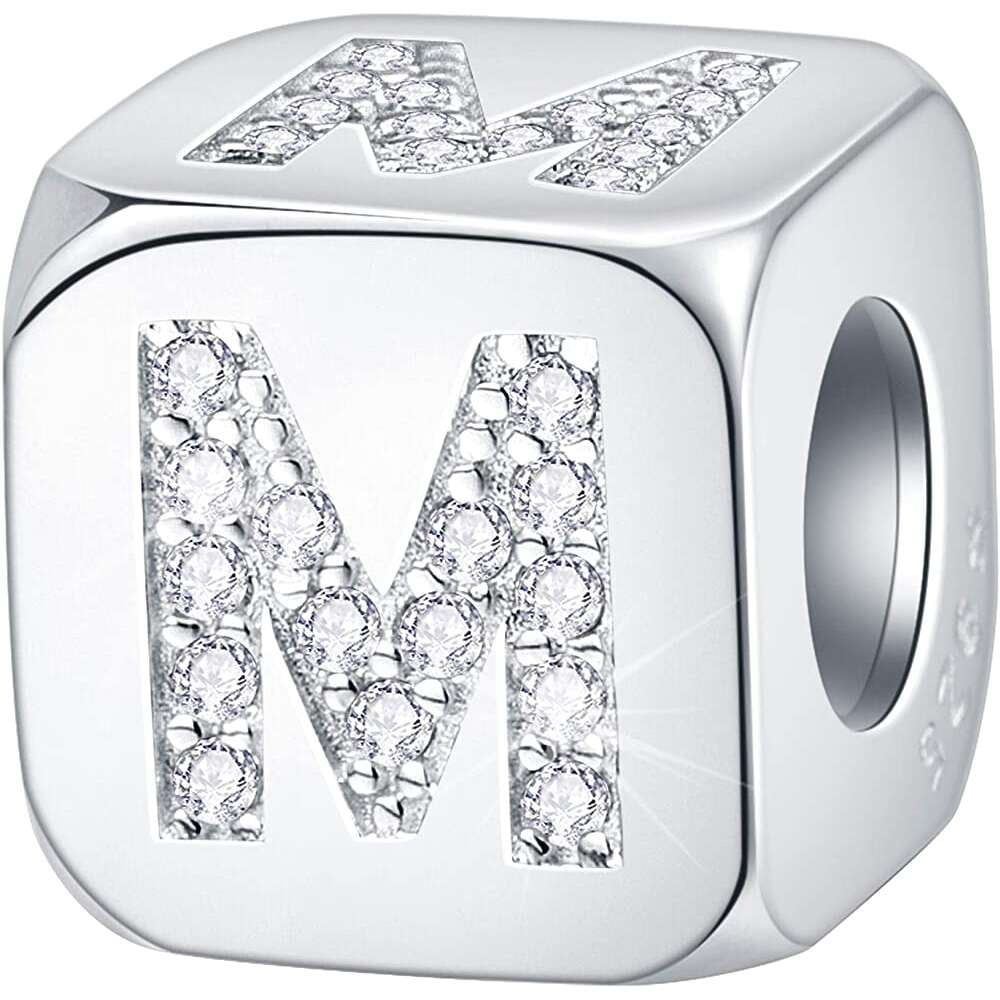 ALmi Dice-Shaped 26 Block Letters Charms Initial A-Z Alphabet  Beads,Sterling Silver Square Cube Charms with fits European Women Bracelet,  Gifts for Birthday/Christmas/Mom/Lover | Walmart Canada