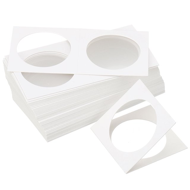 REGALWOVEN Coin Flips, Cardboard Organize Coin Holder Paper Coin Holders 40mm