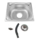 thumbnail image 1 of Fregadero de cocina de un solo tazón para empotrar, fregadero para lavar platos, lavabo profundo, accesorios de cocina, lavabo para baños, inodoros, 1 of 9