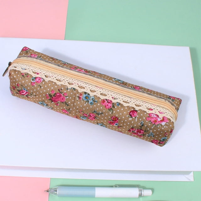 Funda de lona para el colegio y la oficina - Bolígrafo de gran capacidad con múltiples compartimentos, material portátil para estudiantes