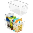 thumbnail image 1 of Bacs de Rangement en Plastique Transparent pour Garde-Manger, Contenants de Conservation des Aliments avec Poignée pour Armoire, Comptoirs de Cuisine, Placard, Réfrigérateur, Organisateurs de Garde-Manger, Grands, 1 of 7