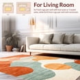 thumbnail image 2 of ODIKA 5'x7' Machine Washable Non-Slip Area Rug, Modern Terracotta & Lagoon with Cloud like Design High Traffic Rug, Orange, 127118, 2 of 7