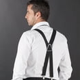 thumbnail image 2 of Sonducket Pantalones con tirantes Correa fotografía mujeres hombres Casual elástico cruzado pantalones Brace cinturón Clip para 160-195cm altura Accesorios de disfraces Armada, 2 of 6