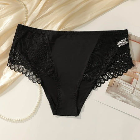 Lace Thongs for Women Cotton High Waisted Soft Womens Underwear High Waisted No Show Panties Underpants Cotton High Waisted Stretch Briefs No Show Ladies Thong Full Coverage Soft Stretch Boxer Shorts