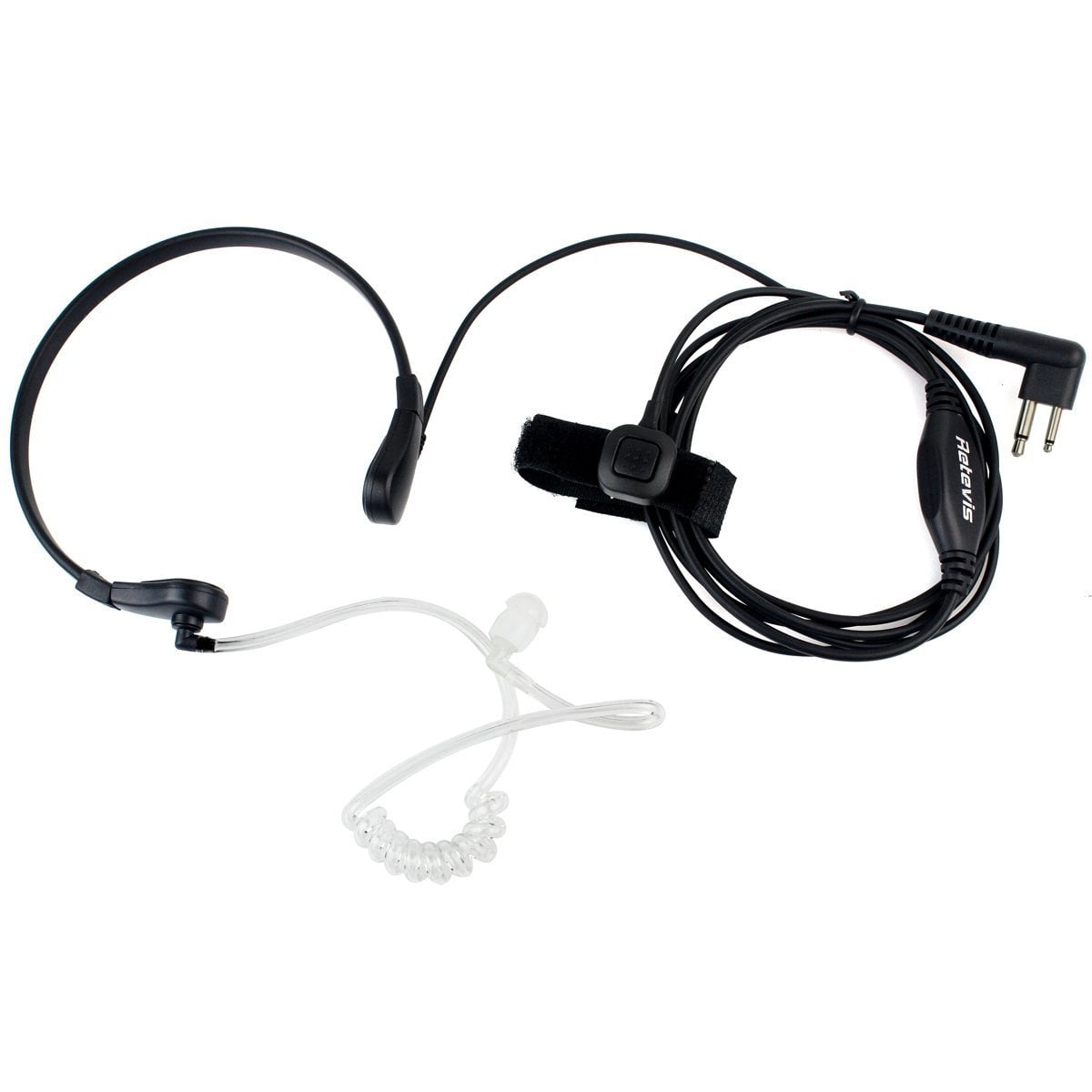 2 Wire Acoustic Tube Earpiece with Ptt Mic for Motorola GP300 CP040 GP88,Radio Rocket Surveillance Kit Earphone Fit Motorola 2Pin Durable PU Cable Clear Sound