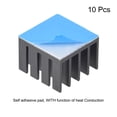 thumbnail image 2 of Unique Bargains 14x14x10mm Thermal Sticky Aluminum Heatsink Electronic Radiators Black 10 Pcs, 2 of 4