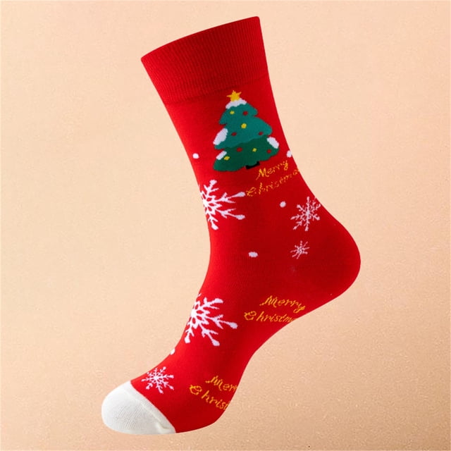 Bas Rouges Adulte Nouveauté Chaussettes de Noël Festives Père Noël et Cloches Design Multi Pack pour les Fêtes