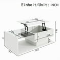 thumbnail image 2 of Coffee table, high-gloss white, side table, coffee table with glass and LED effect, with glass top., 2 of 25