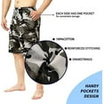 thumbnail image 5 of Bintangor Men's Pajama Shorts 100% Cotton Sleep Knit Elastic Waistband Lounge Wear pj Shorts 2 Pack Grey Camo+Grey XXL, 5 of 6