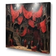 thumbnail image 2 of Designart "Drama of Red and Black Expressionist Theater" Fashion Wall Art - Modern Red Theater Entryway Wall Art Print, 2 of 6