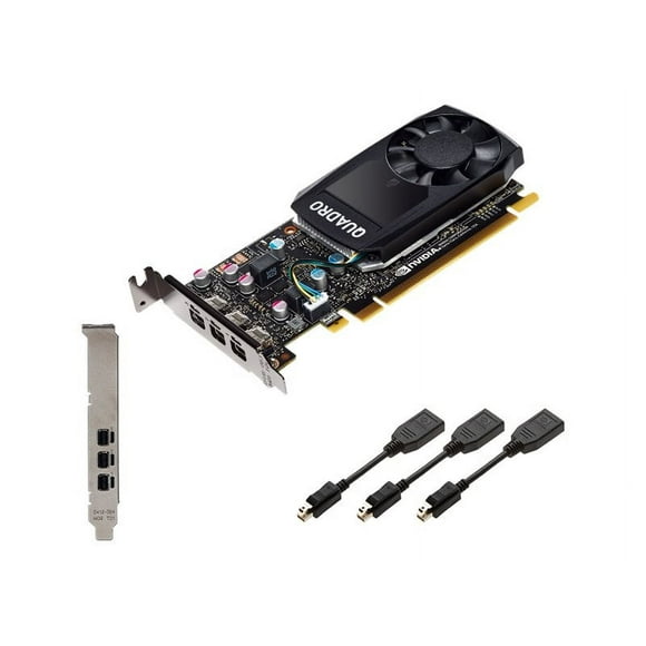 NVIDIA Quadro P400 - Graphics card - Quadro P400 - 2 GB GDDR5 - PCIe 3.0 x16 low profile - 3 x Mini DisplayPort - Adapters Included