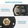 thumbnail image 3 of TAPDRA Brass RV City Water Inlet with Check Valve Anti-Backflow 3/4” GHT Female 1/2” NPT Male with Sealing Tape and Filter Kit, 3 of 5