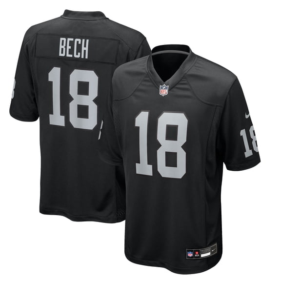 Men's Nike Jack Bech Black Las Vegas Raiders Team Game Jersey