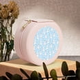 thumbnail image 6 of Fuzoiu Rabbit And Bird Print Portable Jewelry Box,Round Mini Leather Travel Jewelry Case,Small Travel Jewelry Organizer,Jewelry Holder for Ring Necklace Earring for Women Girls-Pink, 6 of 7