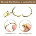 thumbnail image 4 of Curtain Rings with Clips, 20 Pack Carbon Steel Drapery Curtain Clip Rings, 1.5" Curtain Clip Rings Hooks (Gold), 4 of 5