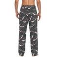 thumbnail image 3 of joogoo Men's Pajama Pants Sharks with Red Soft Long Sleep Lounge Pjs Bottoms S, 3 of 7