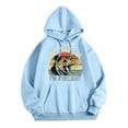 thumbnail image 1 of WEAIXIMIUNG Chandails en Molleton pour Femmes Grande Taille Sweat à Capuche Décontracté Col Rond Imprimé Animal Lettres Anglaises, 1 of 3