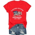 thumbnail image 6 of Patriotic 250 Anniversary USA Shirt Women Casual Blouse Loose Fit Summer Trendy 4th of July Top, 6 of 6