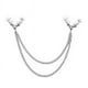 thumbnail image 3 of 3xFashion Cabeza de Ciervo Puntas de Alce Cadenas Dobles Borlas Collar Alfileres Broche Plata 6 piezas, 3 of 6