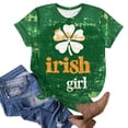 thumbnail image 7 of Levmjia Womens T Shirt St Patricks Day Short Sleeve Crew Neck Casual Versatile Top Soft Breathable Polyester Loose Fit Graphic Tee, 7 of 7