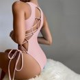 thumbnail image 3 of Conjunto de bikini a la moda para mujer, traje de baño de dos piezas con relleno sólido, ropa de playa OAVQHLG3B Store lin121212, 3 of 3