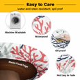thumbnail image 3 of Elastic Fitted Round Tablecloth, Red Navy Blue Coral Coastal Waterproof Stretch Table Cover for 55"-60" Tables, Summer Beach Seaside Nautical Washable Outdoor Tablecloths for Patio, Picnic, Camping, 3 of 9