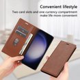 thumbnail image 3 of Allytech Galaxy S22 Ultra Wallet Case with Cards Holder, PU Leather RFID Blocking Shockproof Flip Cover Stand Anti-Scratch Retro Business Wallet Case for Samsung Galaxy S22 Ultra - Brown, 3 of 6