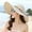 Beige, variant on Women's Big Brim Straw Hat Foldable Roll Up Sun Hat/Beige