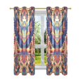 thumbnail image 7 of Yayeee Window Curtains Set of 2 for Living Room Light Filtering 63"x52", Colorful Abstract Eagle, 7 of 7