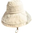 thumbnail image 2 of Sombrero para el sol KAIYANG mujer suave plegable algodón ala ancha color azul marino y beige, 2 of 5