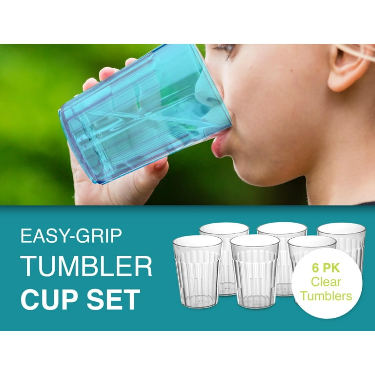Arrow Home Products 6 oz Clear Plastic Tumblers, Set of 6 - BPA Free,  Break-Resistant Plastic Drinking Glasses Great for Indoor & Outdoor Use -  ...
