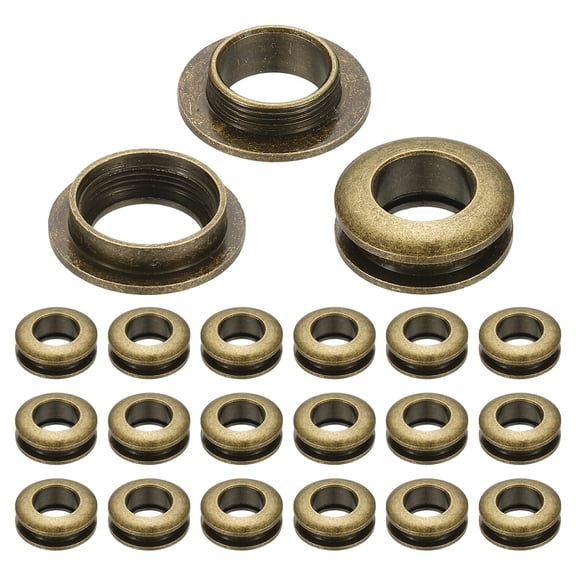 Uxcell Grommets Solid Brass Hole Eyelets Bags Garment Shoe Clothes Jeans Decoration 20 Pcs Bronze 10mm