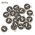 thumbnail image 3 of Uxcell Alphabet v Letter Charm Double Sided Enamel Initial Alphabet Pendant Black, for Necklace Bracelet Earring, 20pcs, 3 of 7