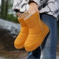 thumbnail image 4 of Kids Snow Boots Boys Girls Waterproof Thicken Warm Furry Lined Mid Calf Platform Winter Booties, 4 of 9