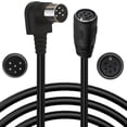 thumbnail image 4 of 90 Degree DIN 6Pin Male to Female Sound Video Cable for Sound Microphone Guitar Digital Instrument Equipment, 4 of 7