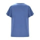 thumbnail image 5 of Camiseta informal para mujer, blusa estampada con volantes, manga corta, cuello en V, Tops Fridja  ghk7208, 5 of 8
