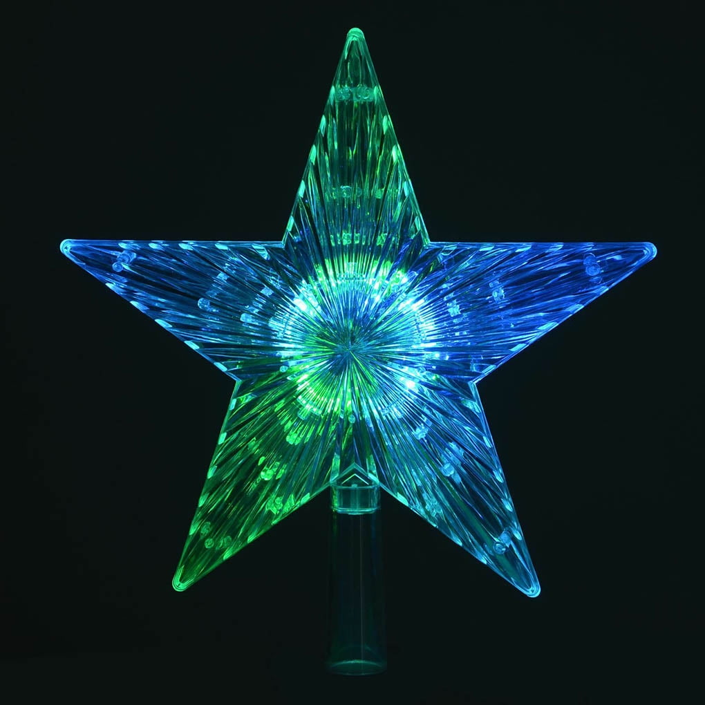 CHRISTMAS TREE TOPPER LIGHT STAR UP COLOR CHANGING LED 
