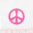 thumbnail image 4 of Inktastic Peace Sign Pink Retro Girls Toddler Dress, 4 of 5