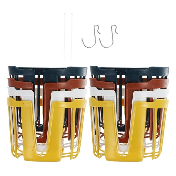 WORGEOUS  8 Pcs Plastic Flower Pot Wall Hanging Orchid Planter Basket