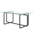 thumbnail image 7 of Glass Coffee Table,Clear Rectangle Glass Coffee Table, Modern Coffee Table with Metal Legs,Transparent, 7 of 7