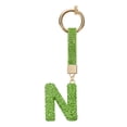 thumbnail image 1 of Uxcell Charm de Letra N de Alfabeto con Rhinestones para Fabricación de Joyas, Verde Claro, 1 of 6