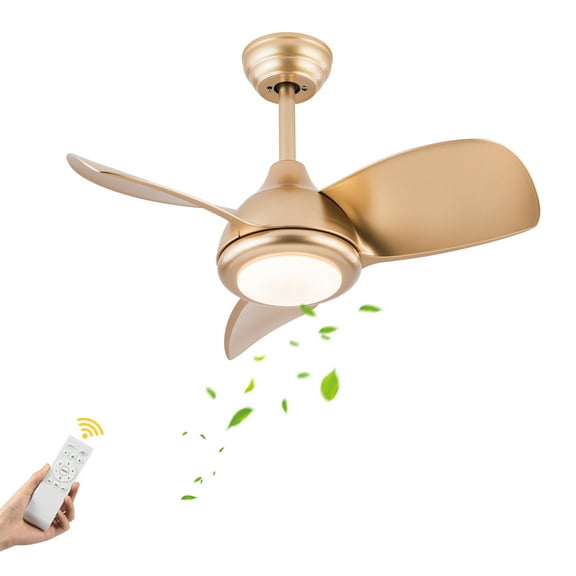 Ceiling Fans, 30-Inch, Silent Copper Motor, 6-Speed Adjustable, Warm/Neutral/White Light, Ideal for Bedroom or Living Room